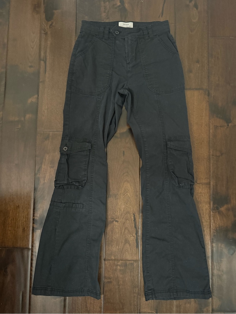 Cotton On Black Boot Cut Cargo Pants